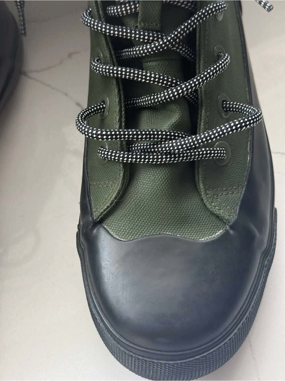 Hunter Olive Green Lace-Up Men's Boots